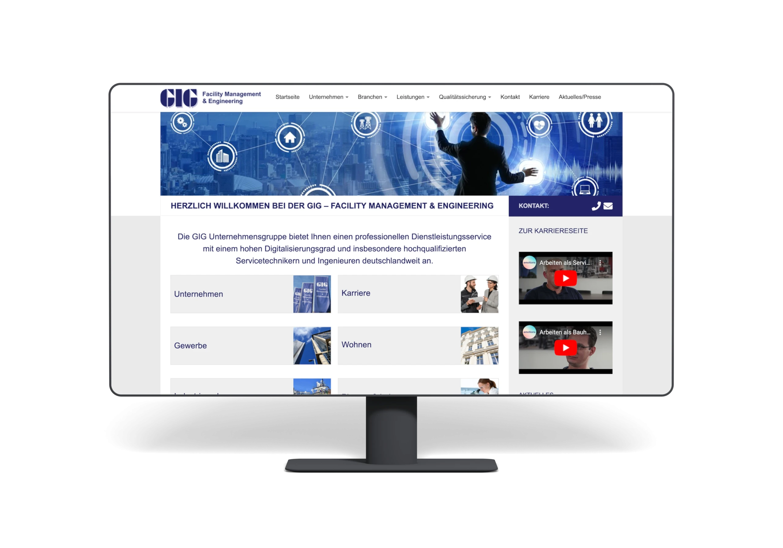 Websitebild von GIG Unternehmensgruppe