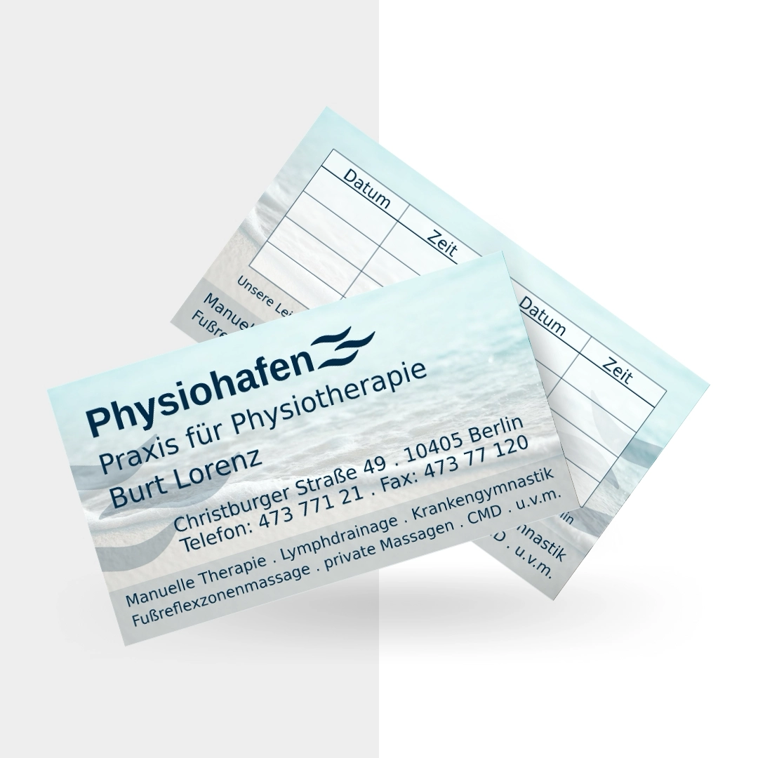 Responsive Websiteansicht von Physiohafen