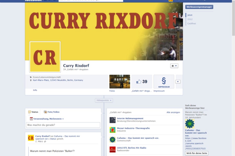 Facebook-Page / Curry Rixdorf