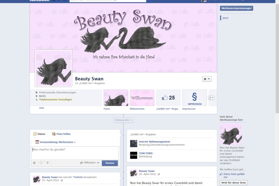 Facebook-Page / Beauty Swan [2011]